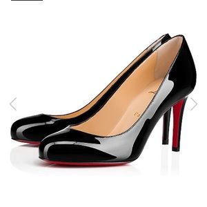 Christian Louboutin Black Patent Pumps Size 38